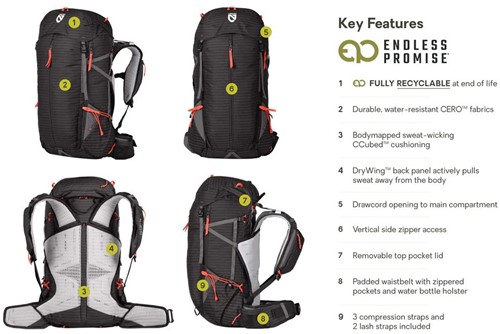 Nemo Men's Persist Endless Promise 45L - Black