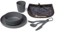Sea To Summit Camp Dinnerware Set w/ Mesh Sack - Charcoal (6 pcs)