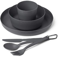 Sea To Summit Camp Dinnerware Set w/ Mesh Sack - Charcoal (6 pcs)