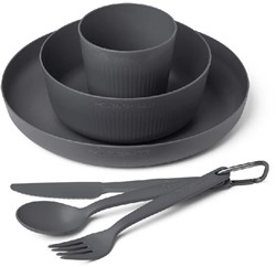 Sea To Summit Camp Dinnerware Set w/ Mesh Sack - Charcoal (6 pcs)