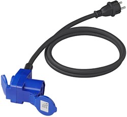 Pro Plus Adapterkabel 150cm 3x2,5mm² von Schuko Stecker nach CEE Winkelkupplung + Schuko Steckdose