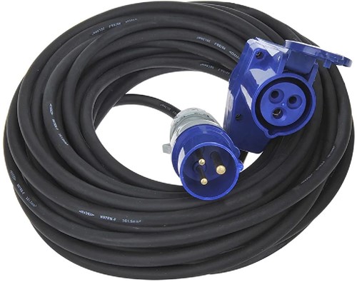 Pro Plus CEE extension cable 10M with CEE angled connector + Schuko socket 3x1.5mm²