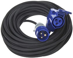 Pro Plus CEE Verlängerungskabel 30M mit Winkelkupplung + Schuko Steckdose 3x1,5mm²