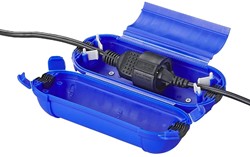 Pro Plus Sicherheitsbox für Schuko Stecker blau