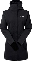 Berghaus Omeara Long Jacket - Black - Women's Hardshell Jacket