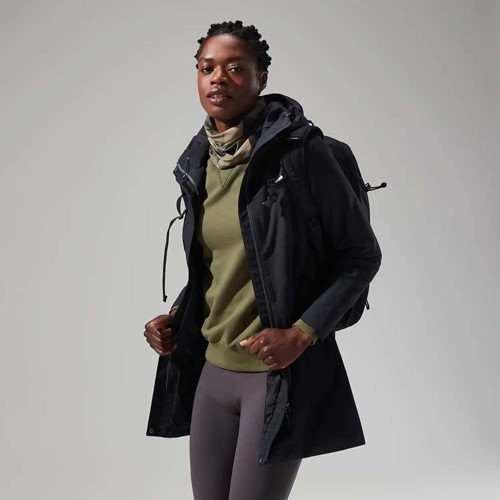 Berghaus W's Omeara Long Jacket - Black
