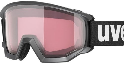 Uvex Athletic V - Black Mat/Variomatic Pink Clear