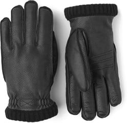 Hestra Deerskin Primaloft Rib - Schwarz - Herrenhandschuhe