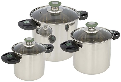 Bo-Camp - Topfset - Elegance Compact 3 - 3-Teilig - Edelstahl