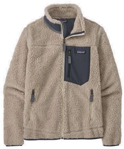 Patagonia W's Classic Retro-X Jacket - Natural w/Smolder Blue - XL