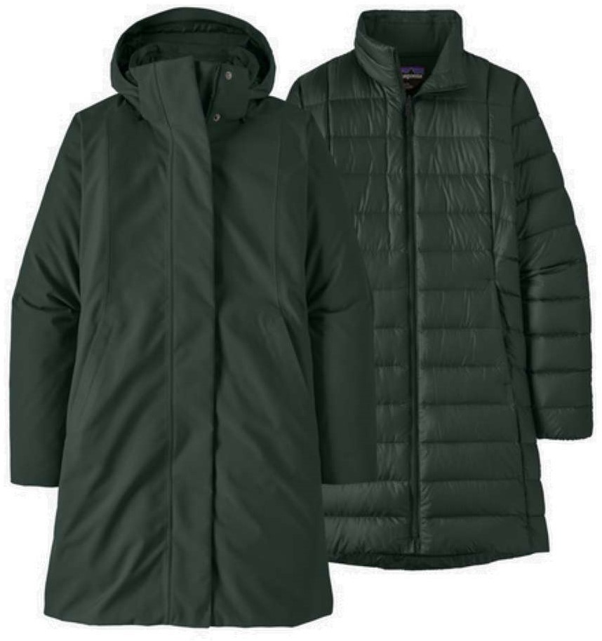 Patagonia long coat with hood clearance