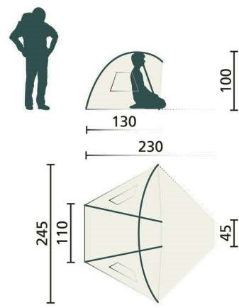 Jack Wolfskin Beach Shelter III - White Pepper