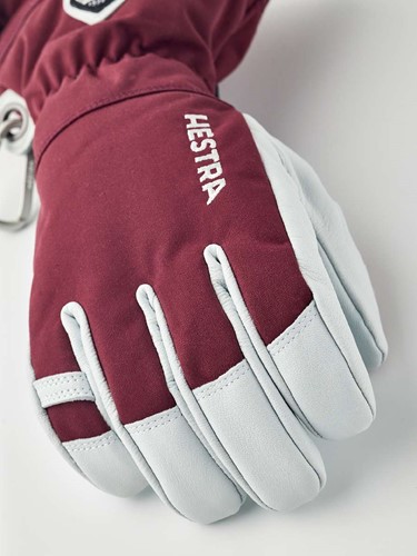 Hestra Army Leather Heli Ski - 5 Finger - Bordeaux