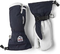 Hestra Army Leather Heli Ski - 3 Finger - Navy - 3-Finger-Herrenhandschuhe