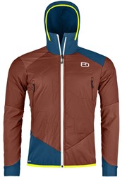 Ortovox Swisswool Col Becchei Hybrid Jacket - Clay Orange - Men's Softshell Jacket