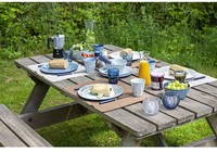Bo-Camp Tableware - Mix & Match - 16 Pieces - Blue/White