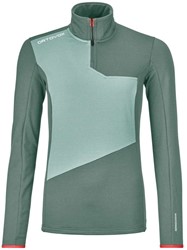 Ortovox Fleece Light Zip Neck - Arctic Grey - Women's Long Sleeve