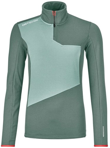 Ortovox Fleece Light Zip Neck W - Arctic Grey - S
