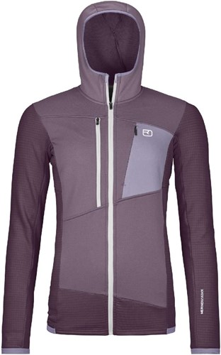 Ortovox Fleece Grid Hoody W - Dark Wild Berry - L