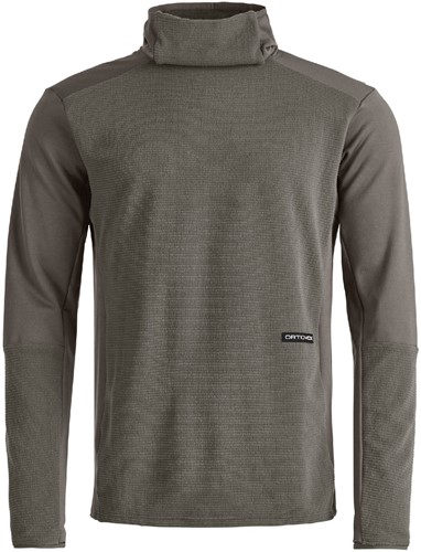 Ortovox Fleece Cord Hoodie M - Dark Grey Brown - S