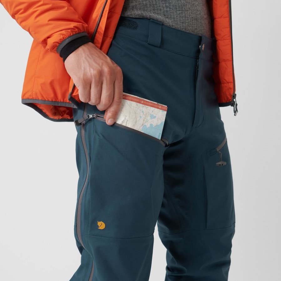 Fjallraven Bergtagen Eco Shell Trousers M Mountain Blue 52 7323450722623