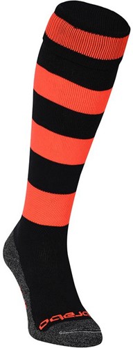 Brabo Socks - Rugby Black/Neon Orange - 31-35