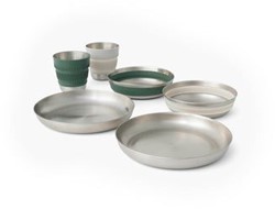 Sea To Summit Detour Stainless Steel Collapsible Dinnerware Set - 6 Piece