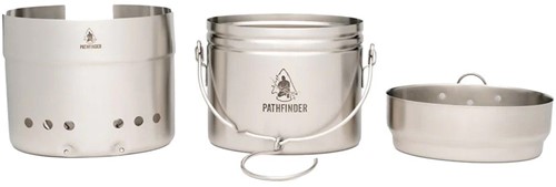 Pathfinder Edelstahl Schwedisches Kochset 3-tlg.