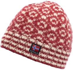 Devold Svalbard Wool Beanie - Hindberry/Offwhite - Mütze