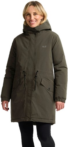 Jack Wolfskin Chilly Frost Parka W - Obsidian Moss