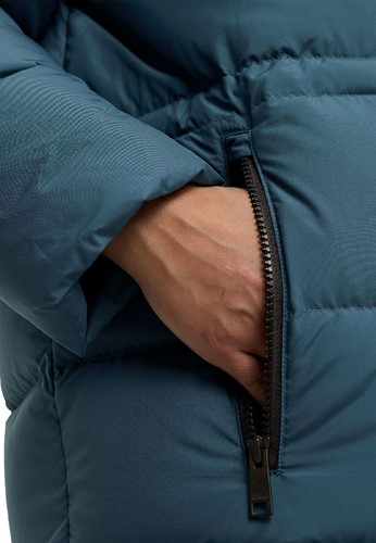 Jack Wolfskin Frozen Palace Long Jacket W - Aluminium Blue