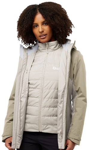 Jack Wolfskin Hunberg 3-in-1 Jacket W - Pale Sand