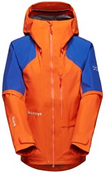 Mammut Eiger Nordwand Advanced HS Hooded Jacket - Eiger Orange/Eiger Blue - Women's Hardshell Jacket