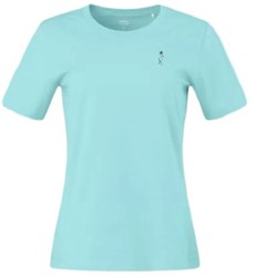 Norrøna /29 Cotton Activity Embroidery T-Shirt - Aqua Haze - T-Shirt Damen