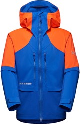 Mammut Eiger Nordwand Pro SO Hooded Jacket - Eiger Blue/Eiger Orange - Men's Softshell Jacket