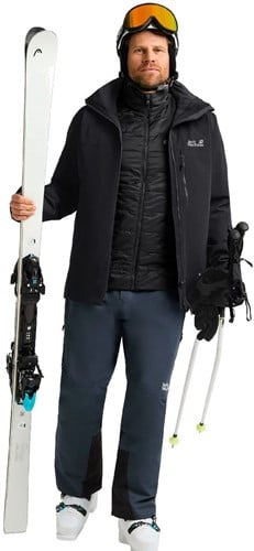 Jack Wolfskin Flowline 3-in-1 Jacket M - Black