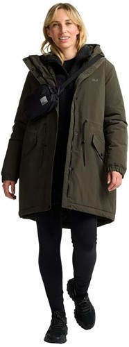 Jack Wolfskin Chilly Frost Parka W - Obsidian Moss