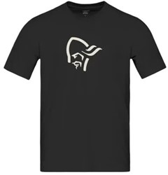 Norrøna /29 Cotton Viking T-Shirt - Caviar Black/Snowdrop - T-Shirt Herren