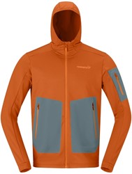Norrøna Falketind Warm2 Stretch Hood - Gold Flame - Fleecejacke Herren