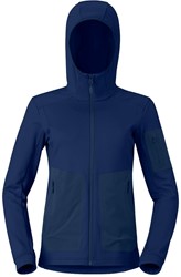 Norrøna Falketind Warm2 Stretch Hood - Indigo Night - Fleecejacke Damen