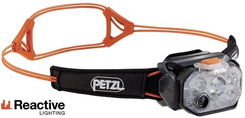 Petzl Headlamp Swift RL - Schwarz/Orange