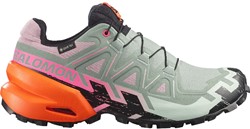 Salomon Speedcross 6 GTX Icon - Black/Green Milieu/Dragon Fire - Women's Trail Running Shoes