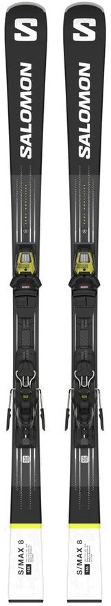 Salomon S/Max 8 + M11 L80 - Black/White/Acid Green - 165 cm Wir 