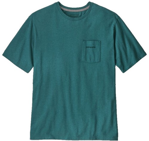 Patagonia M's Boardshort Logo Pocket Responsibili-Tee - Wetland Blue - M