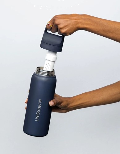 LifeStraw Go Series Insulated Stainless Steel Water Filter Bottle - 1L