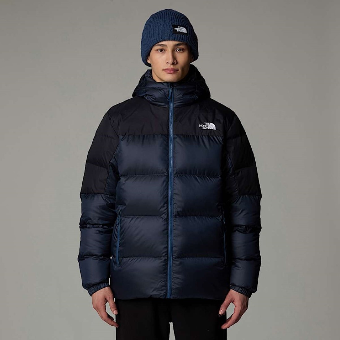 The North Face M's Diablo Down Hoodie Shady Blue/Black Heather