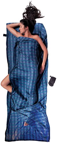 Cocoon Travelsheet-Coupler - 100% Silk - Checked Silk