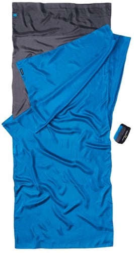 Cocoon Travelsheet - 100% Silk - Rhino/Cornflower