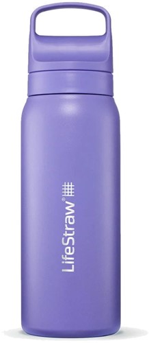 LifeStraw Go Series Insulated Stainless Steel Water Filter Bottle - 700 ml - Thistle Purple